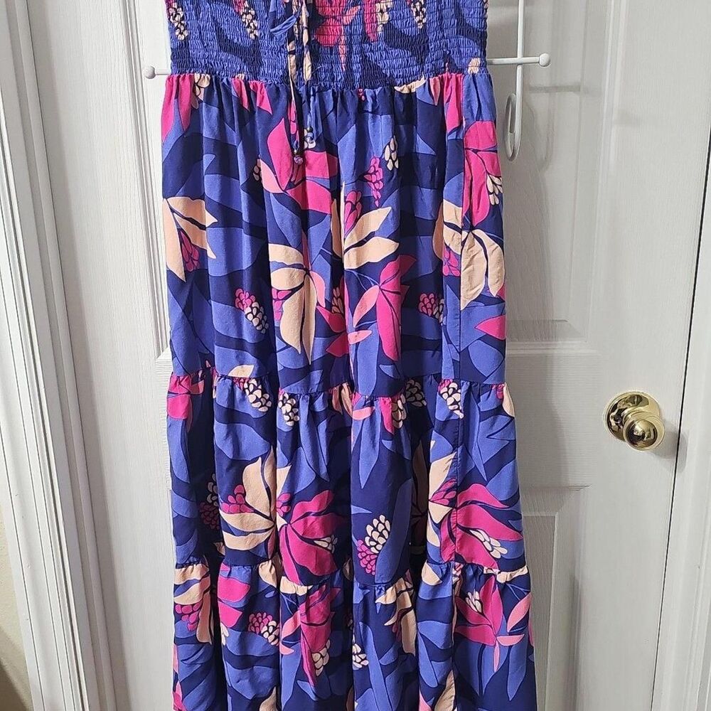 Abel the Label Santa Cruz Tropical Tiered Convertible Maxi Skirt Dress Size M